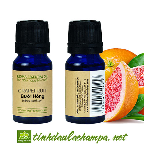 Tinh dầu Bưởi Hồng Grapefruit oil nguyên chất - hương thơm ngọt ngào, the mát