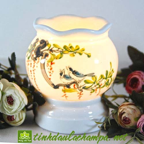 Đèn vẽ thiên nhiên Bát Tràng