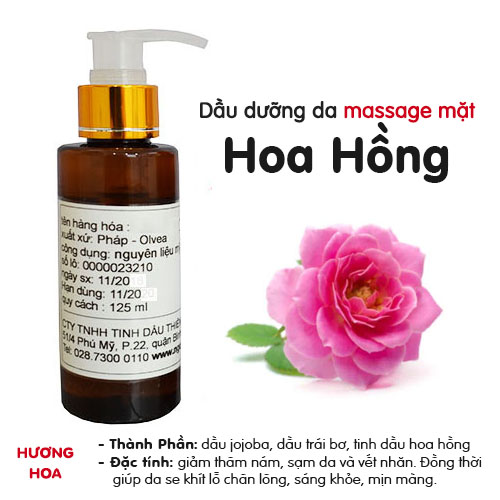 Dầu massage mặt Hoa Hồng 