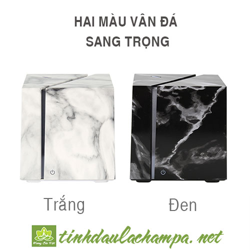 Máy khuếch tán tinh dầu vân đá cẩm thạch MKT07 màu đen