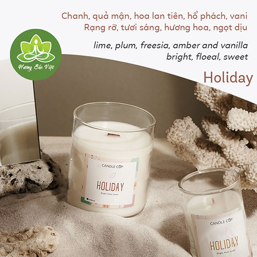 Nến thơm Agaya - Candle cup mùi Holiday 100gr, 200gr, 300gr