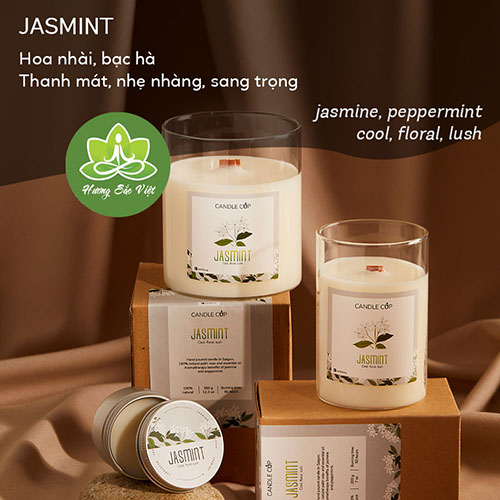 Nến thơm Agaya - Candle cup mùi hoa lài Jasmint 100gr, 200gr, 300gr