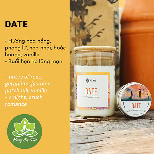Nến thơm Agaya - Candle cup mùi Date 100gr, 200gr, 300gr
