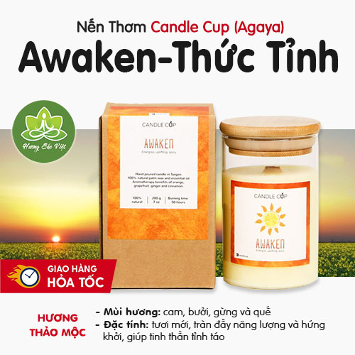 Nến thơm Agaya (Candle Cup) mùi Awaken - Thức Tỉnh