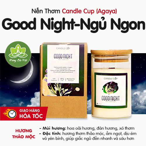 Nến thơm Agaya mùi Goodnight - Ngủ Ngon