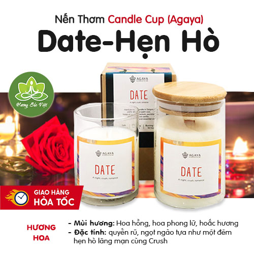 Nến thơm tinh dầu Agaya (Candle Cup) mùi Date - Hẹn Hò