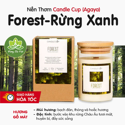 Nến thơm Agaya mùi Forest - Rừng Xanh