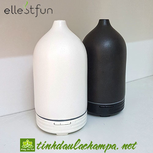 Máy khuếch tán tinh dầu gốm Ceramic Ellestfun màu trắng và màu đen