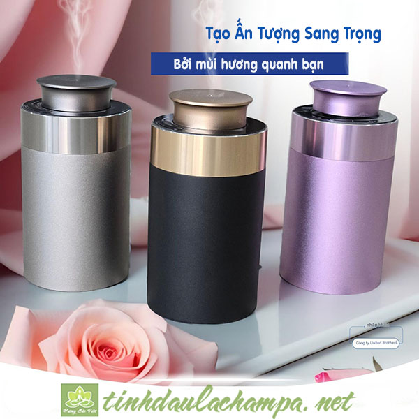 Máy xông tinh dầu mini không nước pin sạc mtd01 màu xám bạc