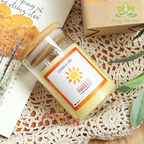 Nến thơm Agaya cup mùi Awaken, hương cam quế tràn đầy năng lượng, tạo hứng khở