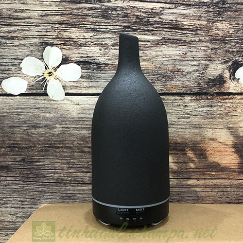 Máy khuếch tán tinh dầu gốm cổ cao MKT15 màu đen