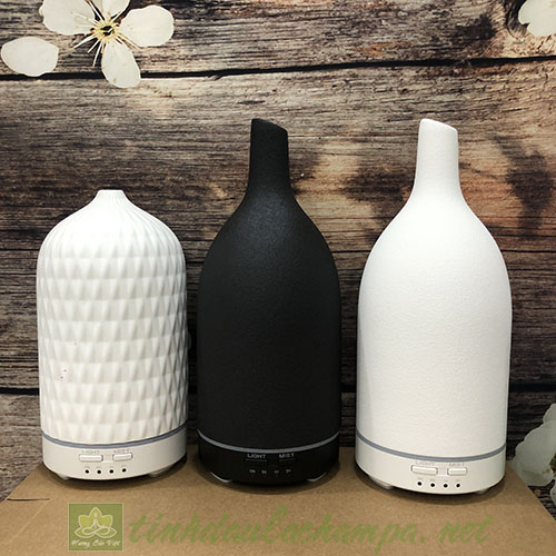 Máy khuếch tán tinh dầu gốm kim cương MKT16 trắng