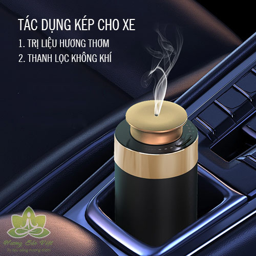 Máy xông tinh dầu pin sạc, không nước cho xe hơi MTD01