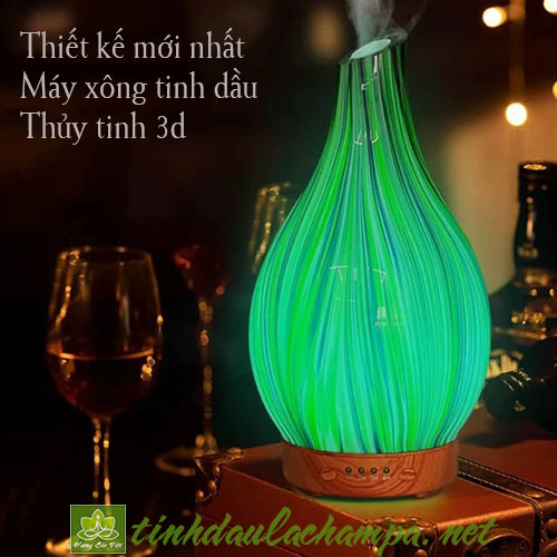 Máy khuếch tán tinh dầu đẹp sang MKT14 bình hoa thủy tinh