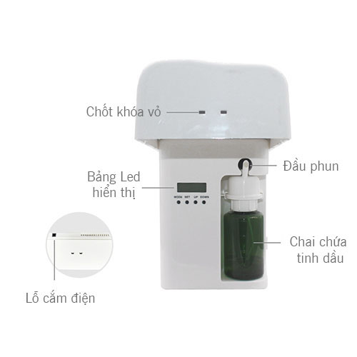 Máy xông tinh dầu nguyên chất 200ml MTD09