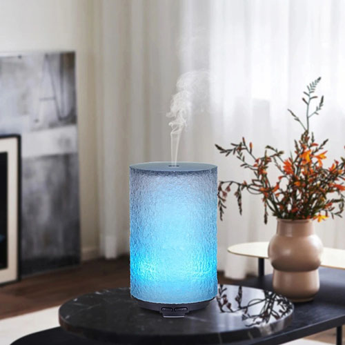 Máy khuyếch tán tinh dầu Trụ xám đèn màu MKT01