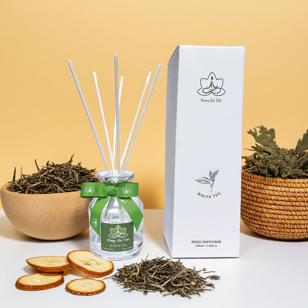 Lọ tinh dầu cắm que khuếch tán 100ml Whitetea Trà Trắng