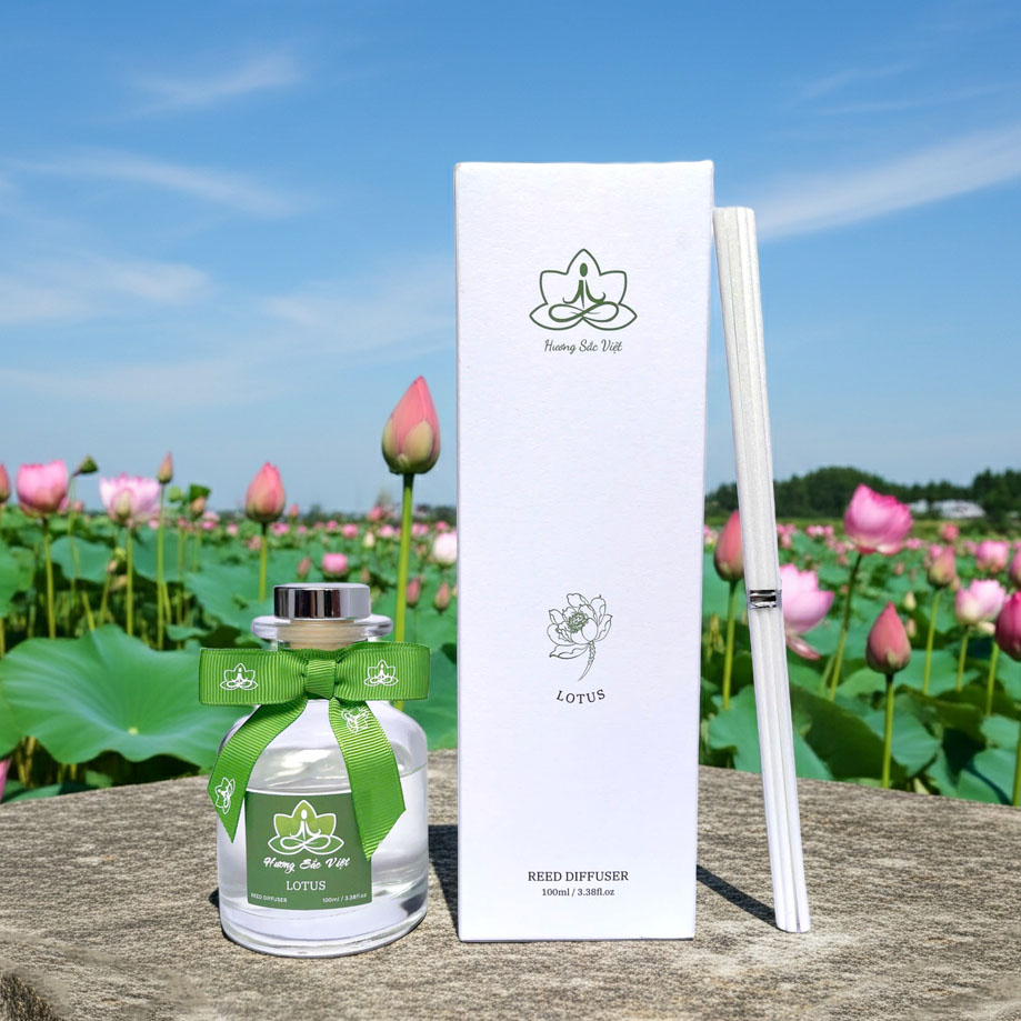 Lọ tinh dầu cắm que khuếch tán 100ml Lotus Đồng Sen