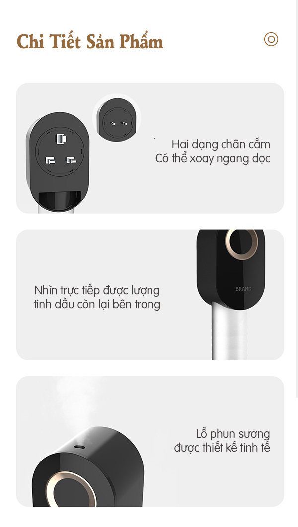 Máy xông tinh dầu cắm tường không dùng nước MTD05