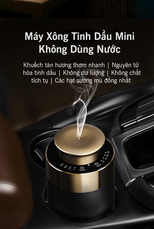 M&aacute;y x&ocirc;ng tinh dầu mini MTD01 kh&ocirc;ng d&ugrave;ng nước v&agrave; c&oacute; pin sạc