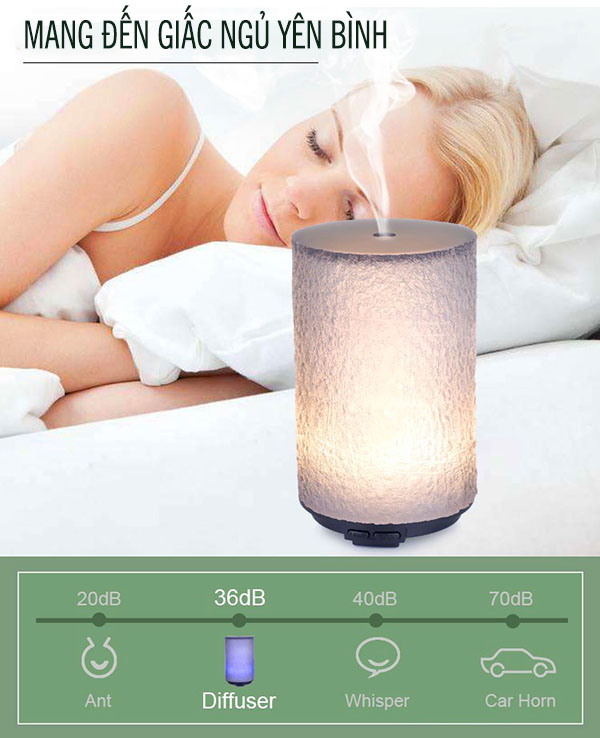 Máy khuyếch tán tinh dầu Trụ xám đèn 7 màu đẹp và sang trọng MKT01 Máy khuyếch tán tinh dầu Trụ xám đèn 7 màu đẹp và sang trọng MKT01